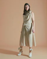 Atlas Silk Dress Oyster